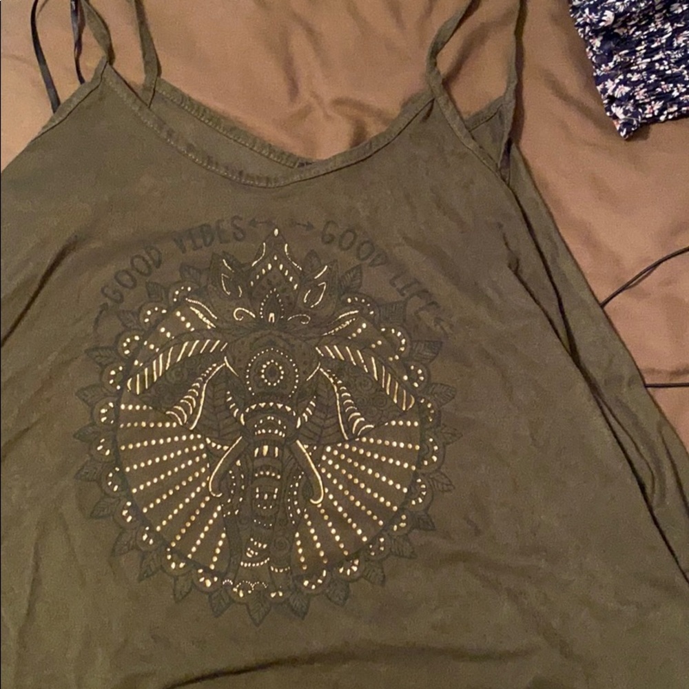 Olive green crop top